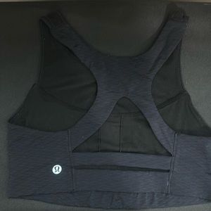 Lulu lemon mesh navy and black sports bra